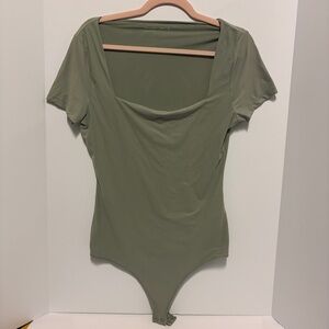 Abercrombie & Fitch Green Squareneck Bodysuit